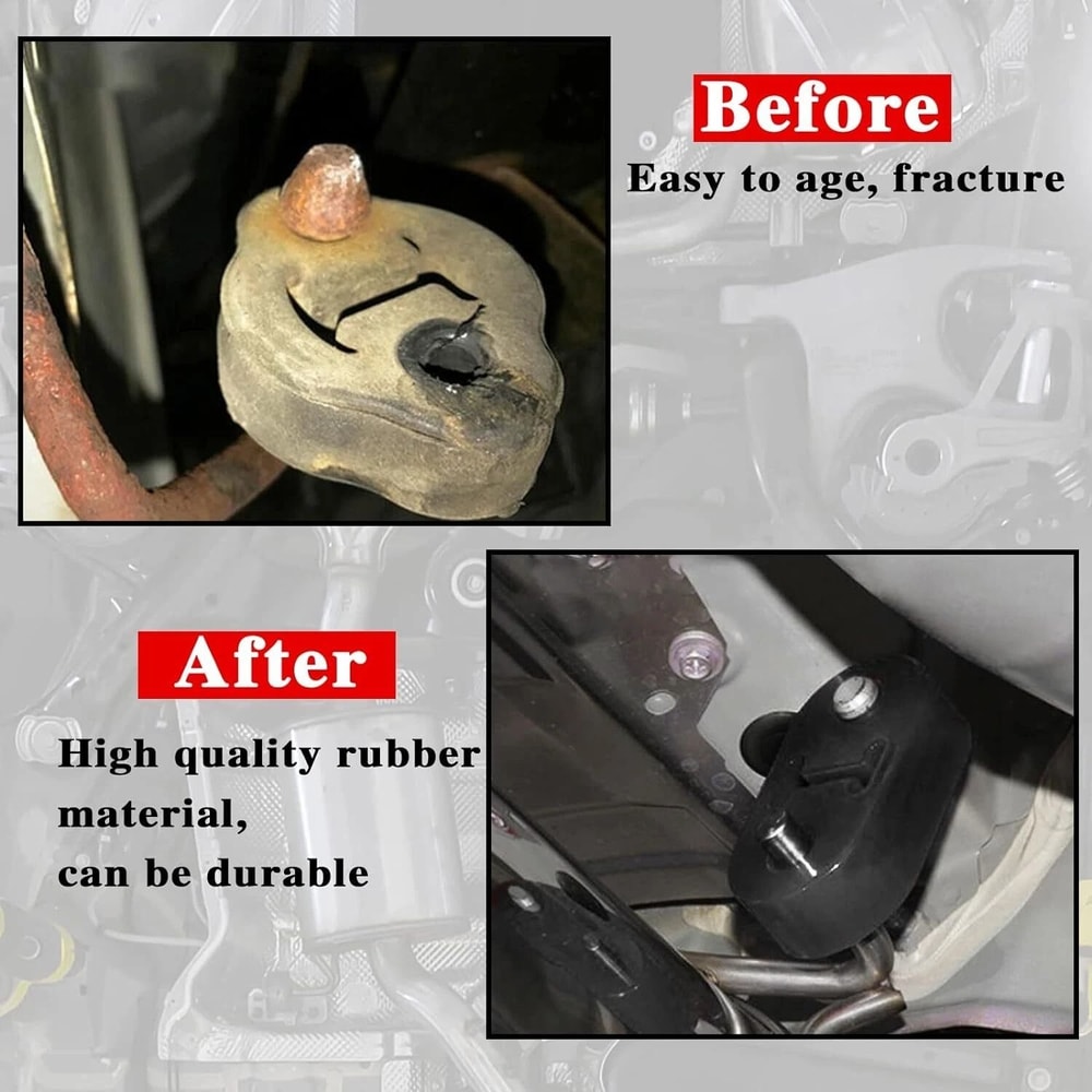 Heavy Duty Rubber Exhaust Hanger Insulator Hole Muffler Tailpipe Mount Bracket 6