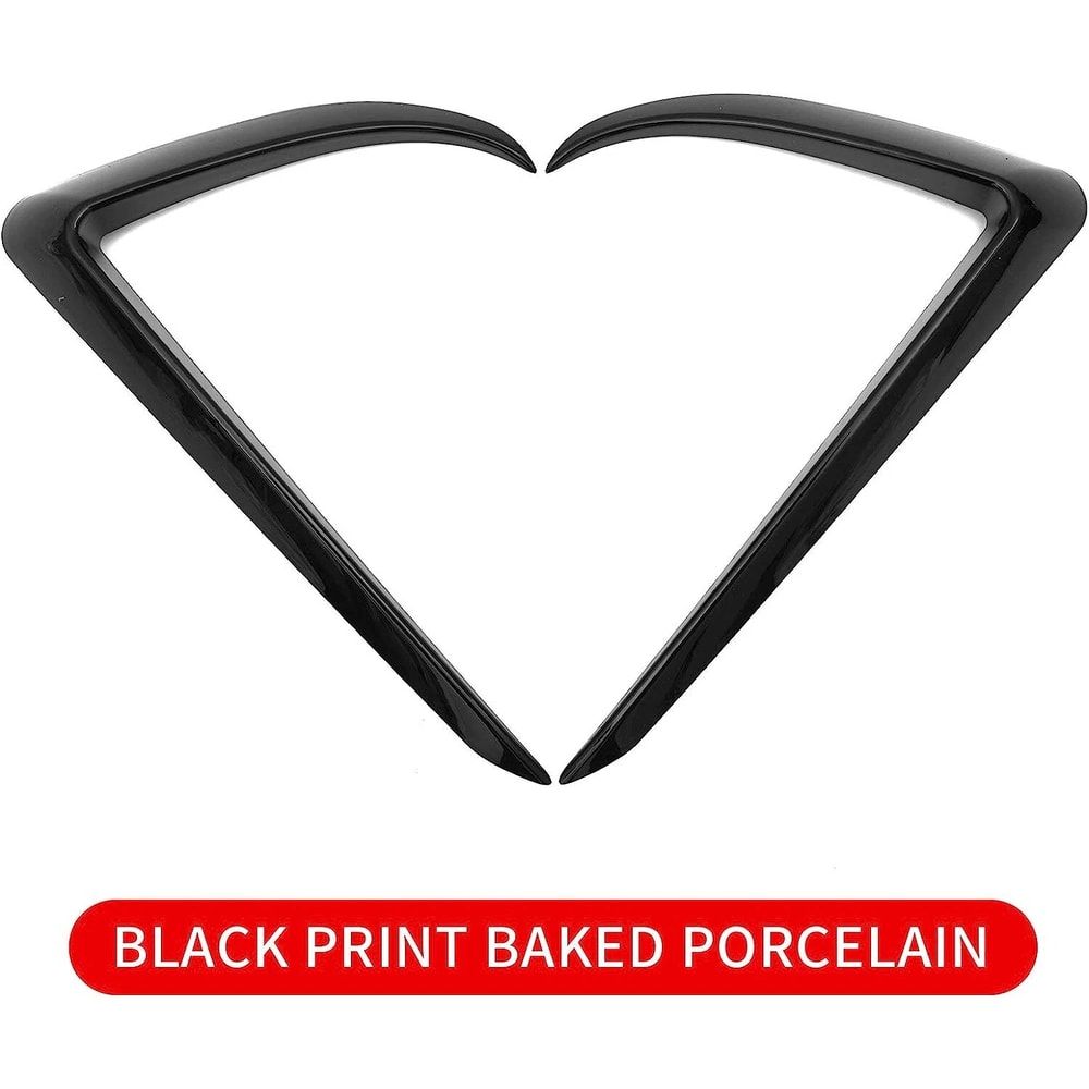 Gloss Black Tesla Model Fog Light Eyebrow Trim Covers 9