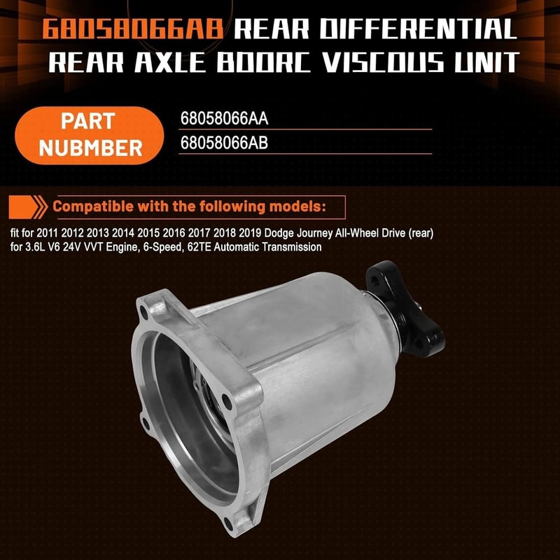 Rear Axle Viscous Unit For Dodge Journey AWD 10