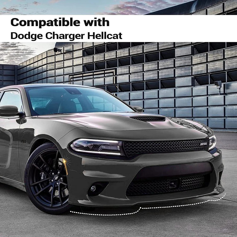 Dodge Charger Front Lip Splitter Trim Black Scat Pack SRT Bumper Protector 3