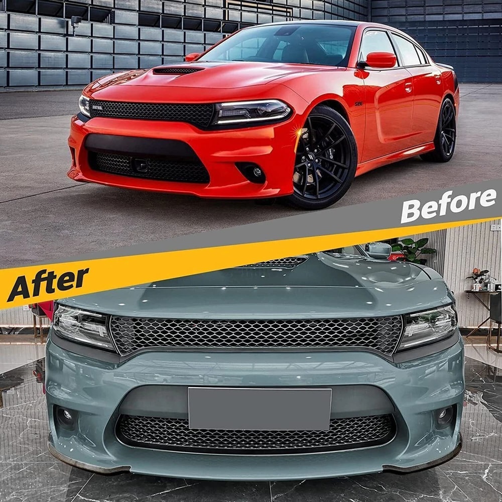 Dodge Charger Front Lip Splitter Trim Black Scat Pack SRT Bumper Protector 6
