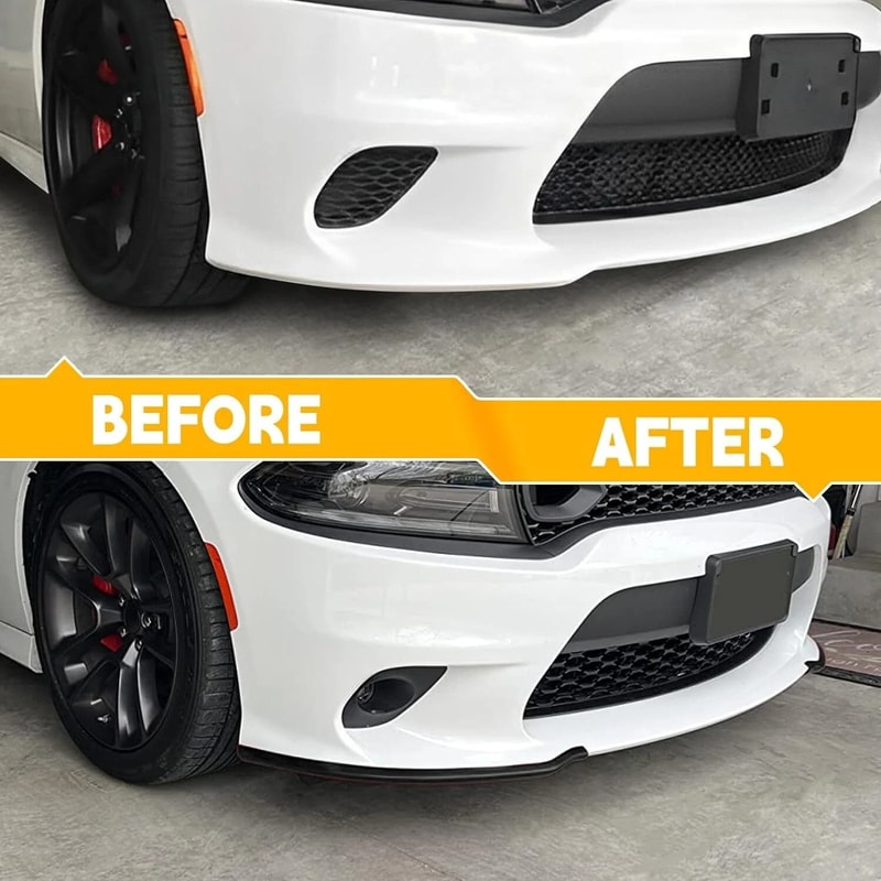 Dodge Charger Front Lip Splitter Trim Black Scat Pack SRT Bumper Protector 7