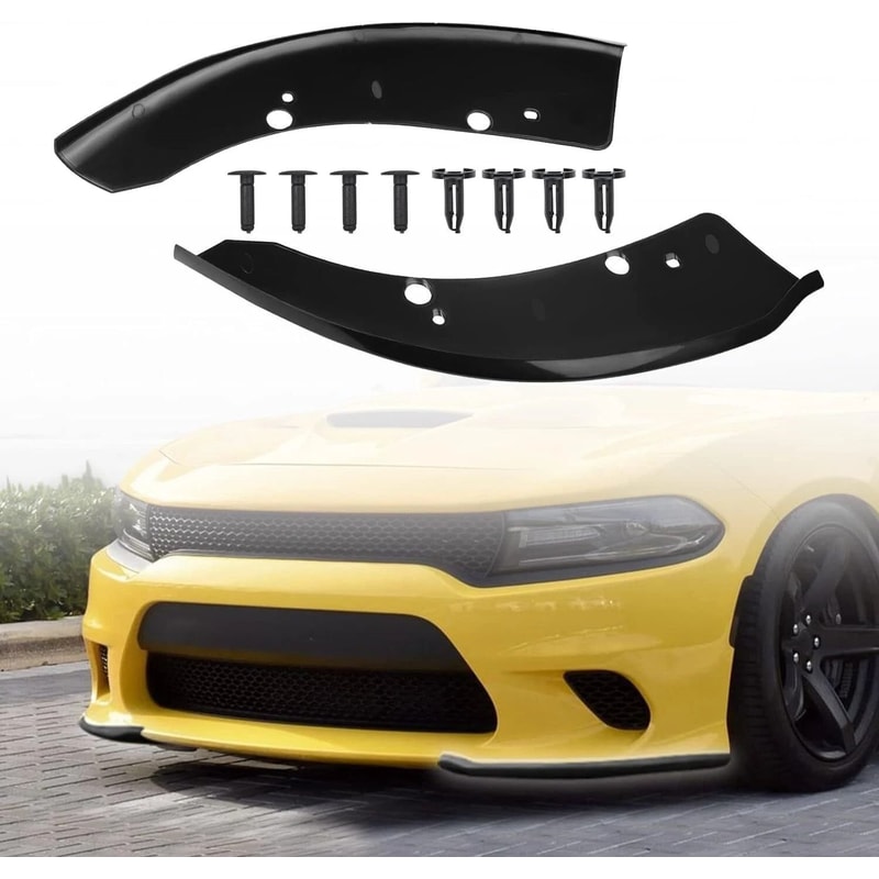 Dodge Charger Front Lip Splitter Trim Black Scat Pack SRT Bumper Protector 0