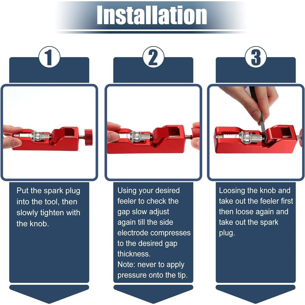 Universal Spark Plug Gap Tool CNC Aluminum Gapper For Plugs 3