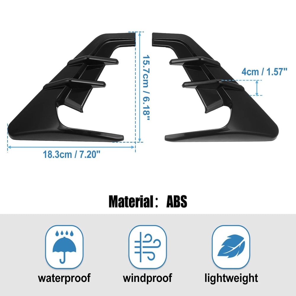 Gloss Black Side Camera Cover Trim For Tesla Model Model Y ABS Fender Camera Pair 7