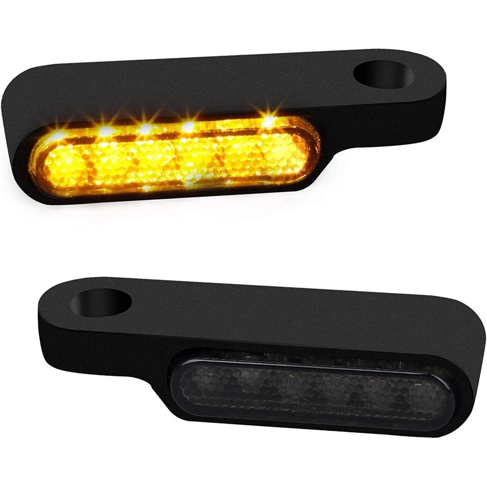 Harley Sportster LED Turn Signals With Running Lights For Mirror Mount 9