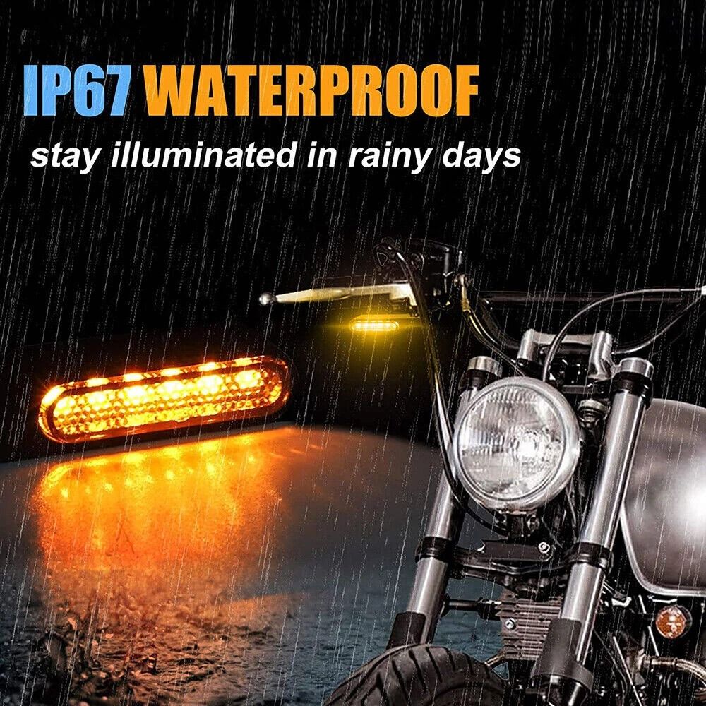 Harley Sportster LED Turn Signals With Running Lights For Mirror Mount 5