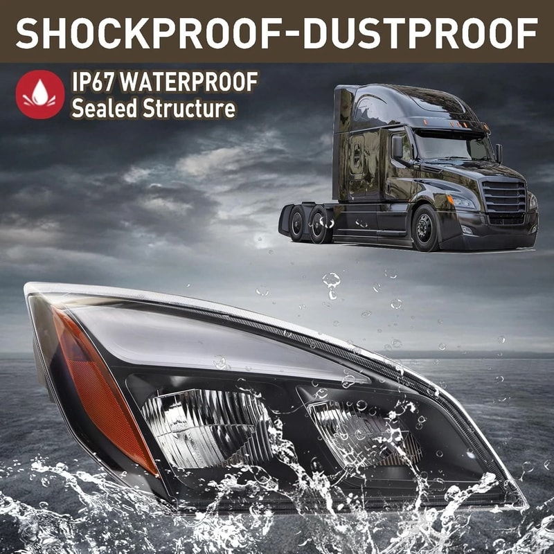 Freightliner Cascadia LED Headlight Assembly Passenger Side Right Replacement 9