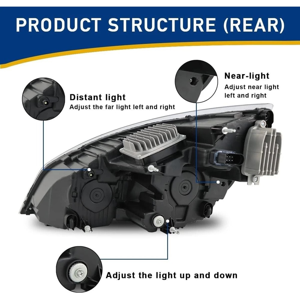 Freightliner Cascadia LED Headlight Assembly Passenger Side Right Replacement 11
