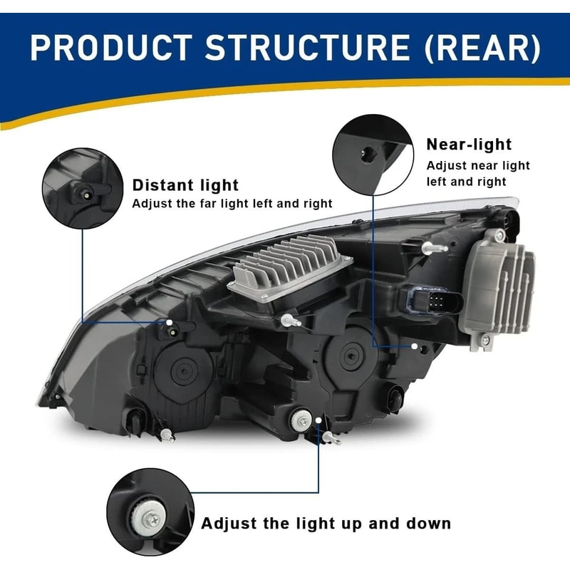 Freightliner Cascadia LED Headlight Assembly Passenger Side Right Replacement 11