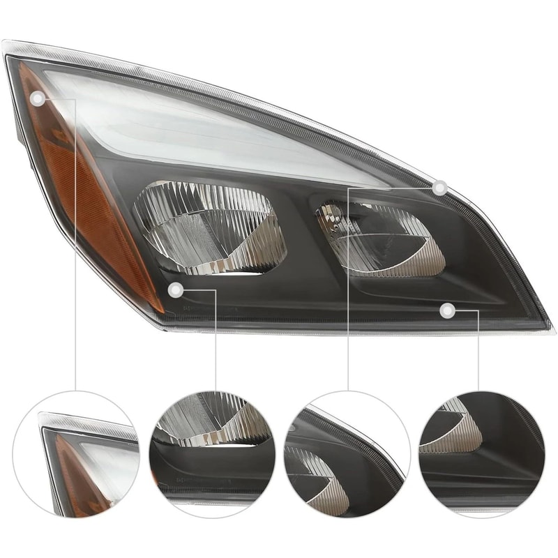 Freightliner Cascadia LED Headlight Assembly Passenger Side Right Replacement 2