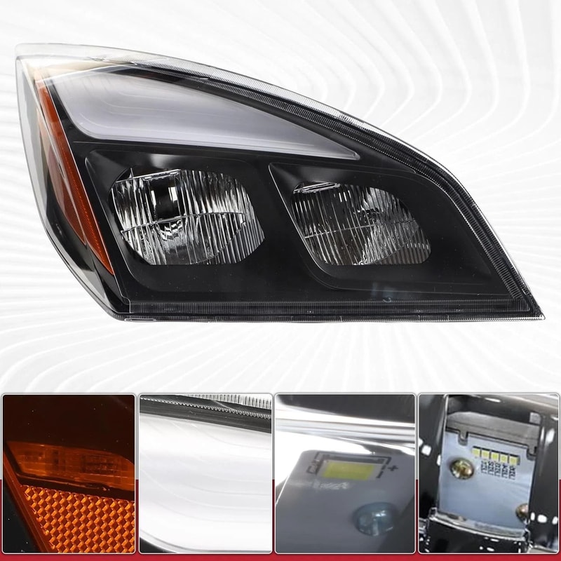 Freightliner Cascadia LED Headlight Assembly Passenger Side Right Replacement 3