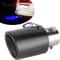 Universal LED Exhaust Tip Pair With Carbon Fiber Look Inlet Curved Muffler Tail Pipes 0