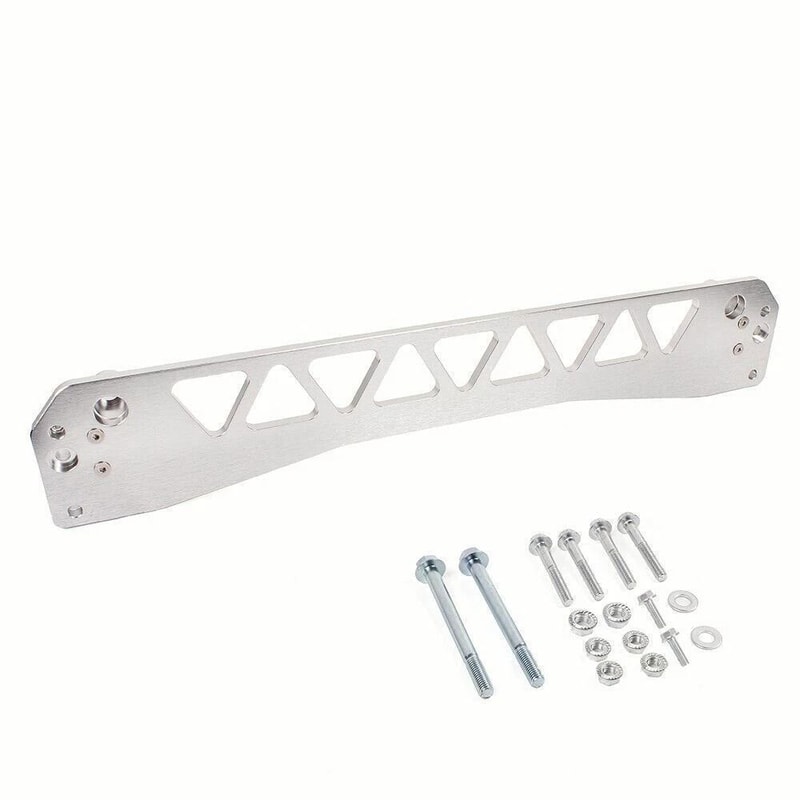 Honda Civic EK Rear Lower Tie Bar Billet Subframe Brace Silver 1