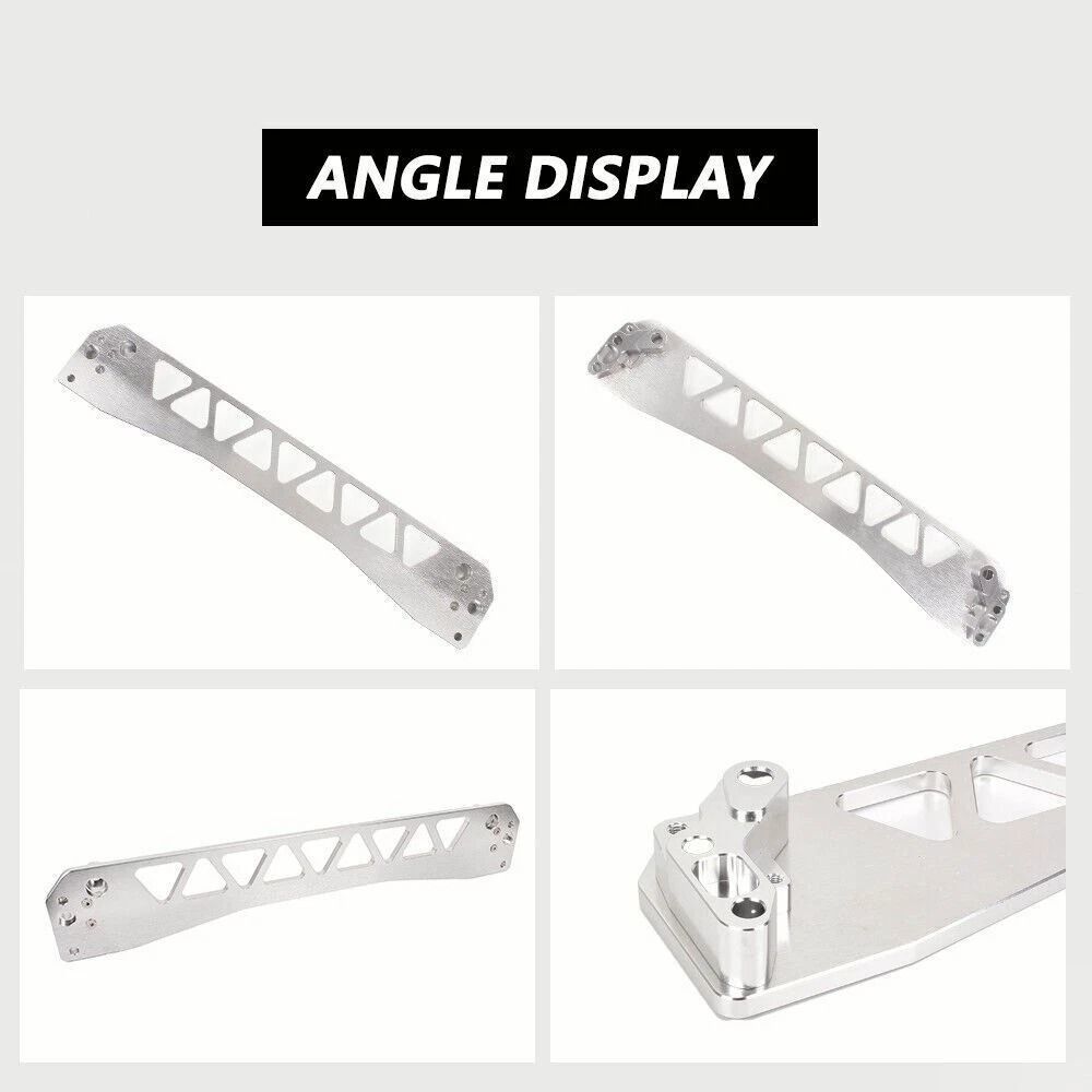 Honda Civic EK Rear Lower Tie Bar Billet Subframe Brace Silver 7