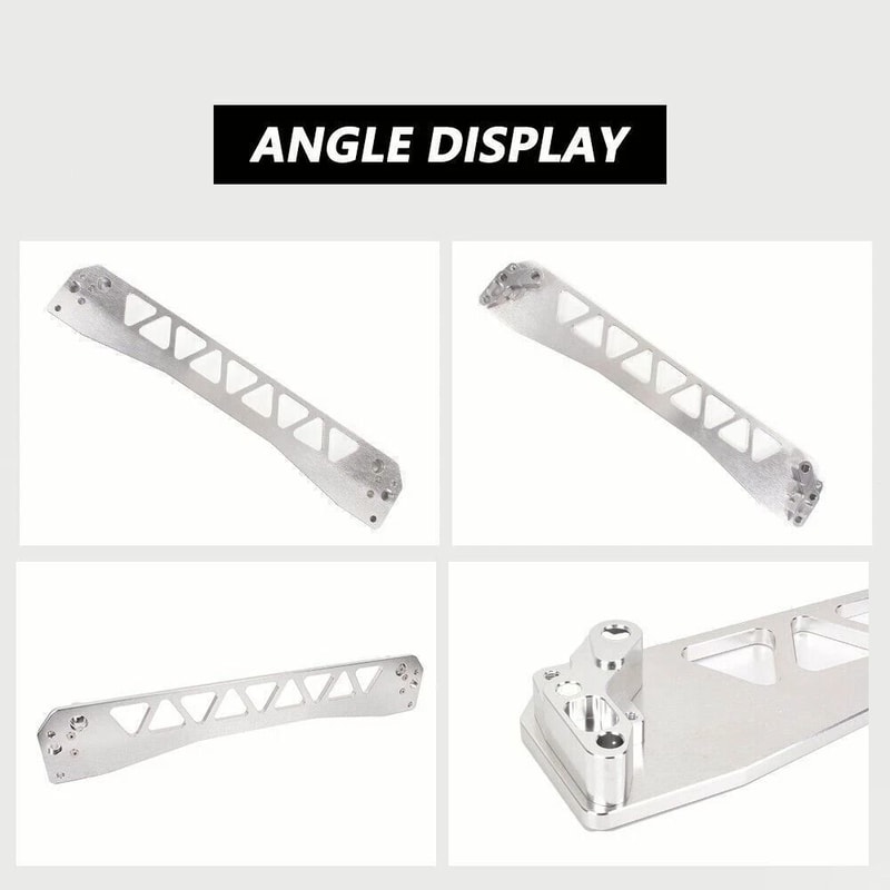 Honda Civic EK Rear Lower Tie Bar Billet Subframe Brace Silver 7