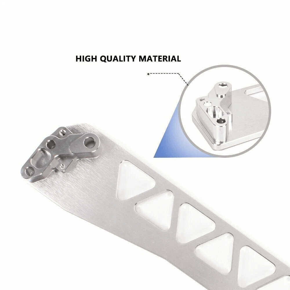 Honda Civic EK Rear Lower Tie Bar Billet Subframe Brace Silver 8