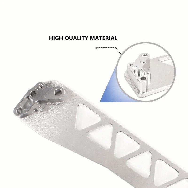 Honda Civic EK Rear Lower Tie Bar Billet Subframe Brace Silver 8