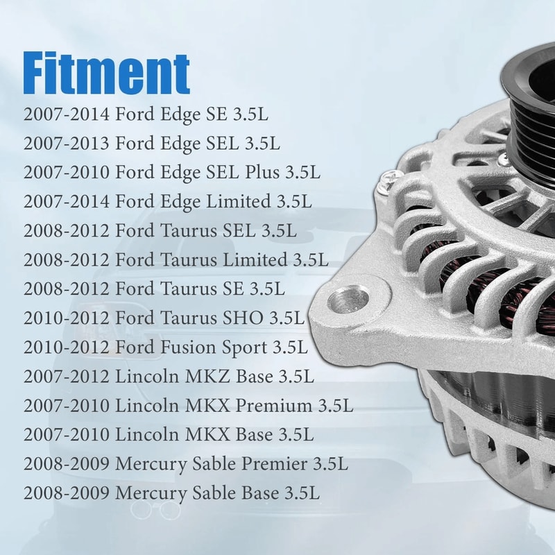 Alternator For Ford Edge Fusion Taurus 7
