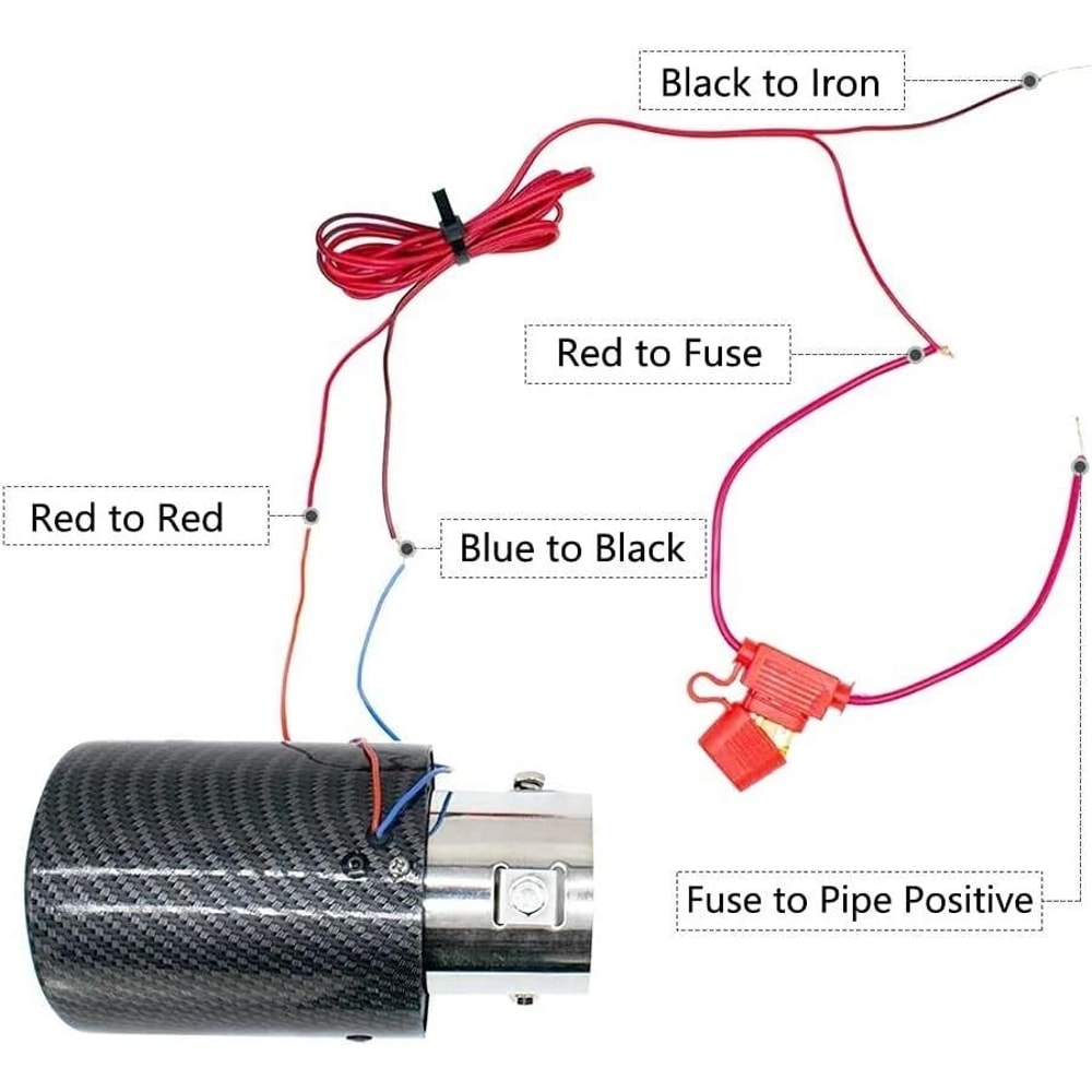 Universal LED Carbon Fiber Exhaust Tip 4