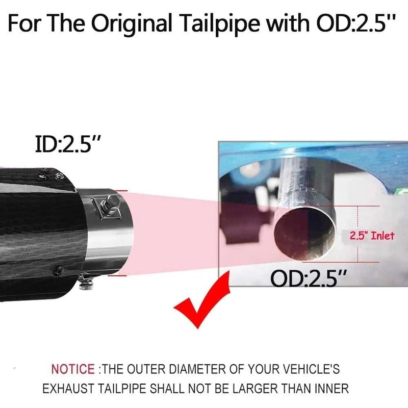 Universal LED Carbon Fiber Exhaust Tip 6