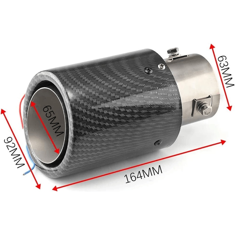 Universal LED Carbon Fiber Exhaust Tip 8