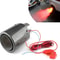 Universal LED Carbon Fiber Exhaust Tip 0