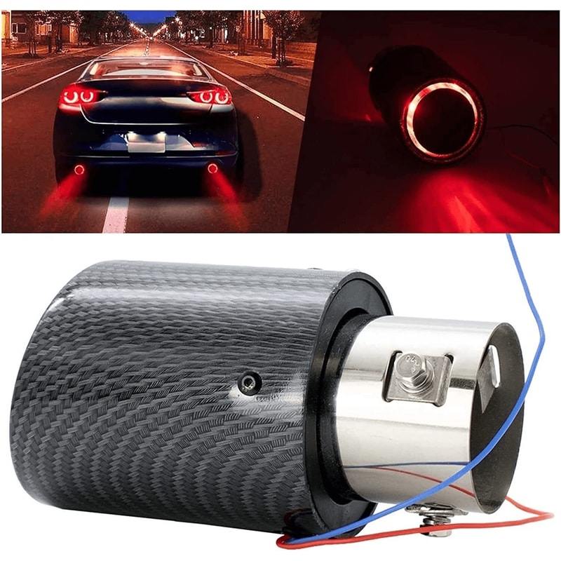 Universal LED Carbon Fiber Exhaust Tip 9