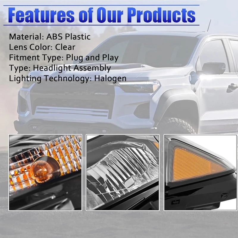 Chevrolet Colorado Passenger Side Halogen Headlight Assembly 6