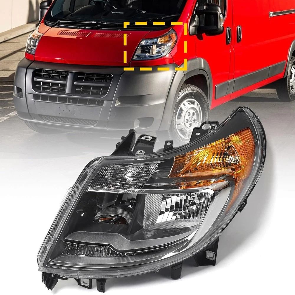 Ram Driver Side Headlight With DRL Halogen Left Assembly 15