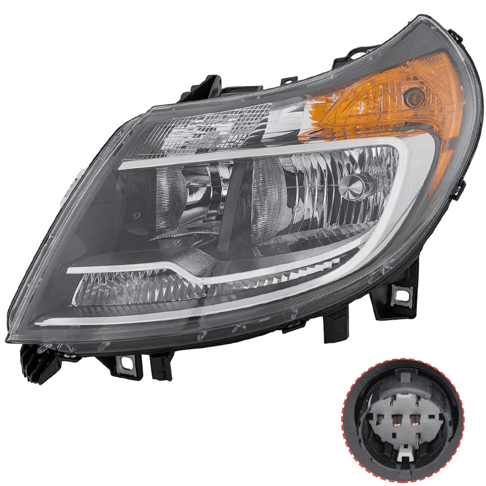Ram Driver Side Headlight With DRL Halogen Left Assembly 8