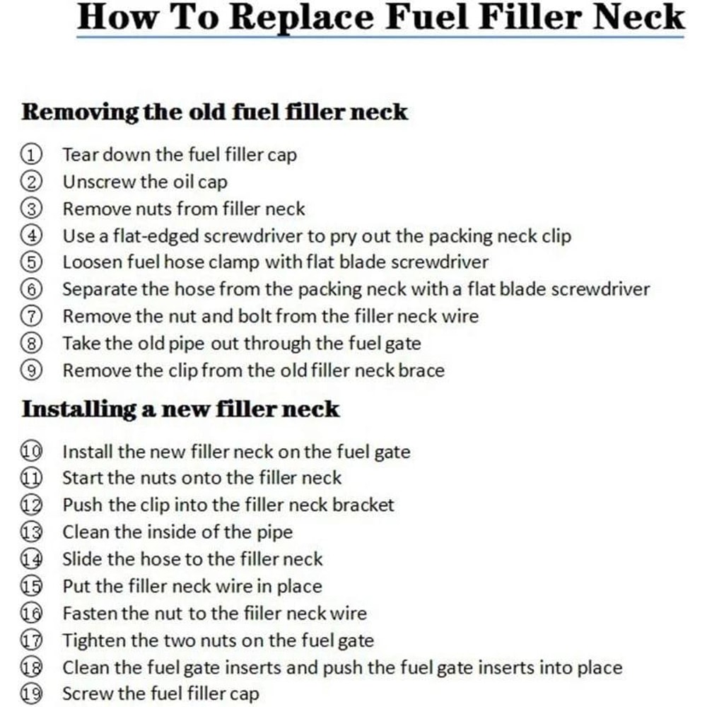 Ford Super Duty Fuel Filler Neck Diesel Cab Chassis 10