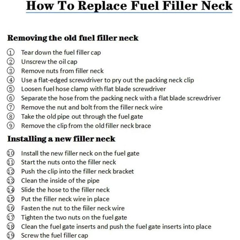 Ford Super Duty Fuel Filler Neck Diesel Cab Chassis 10