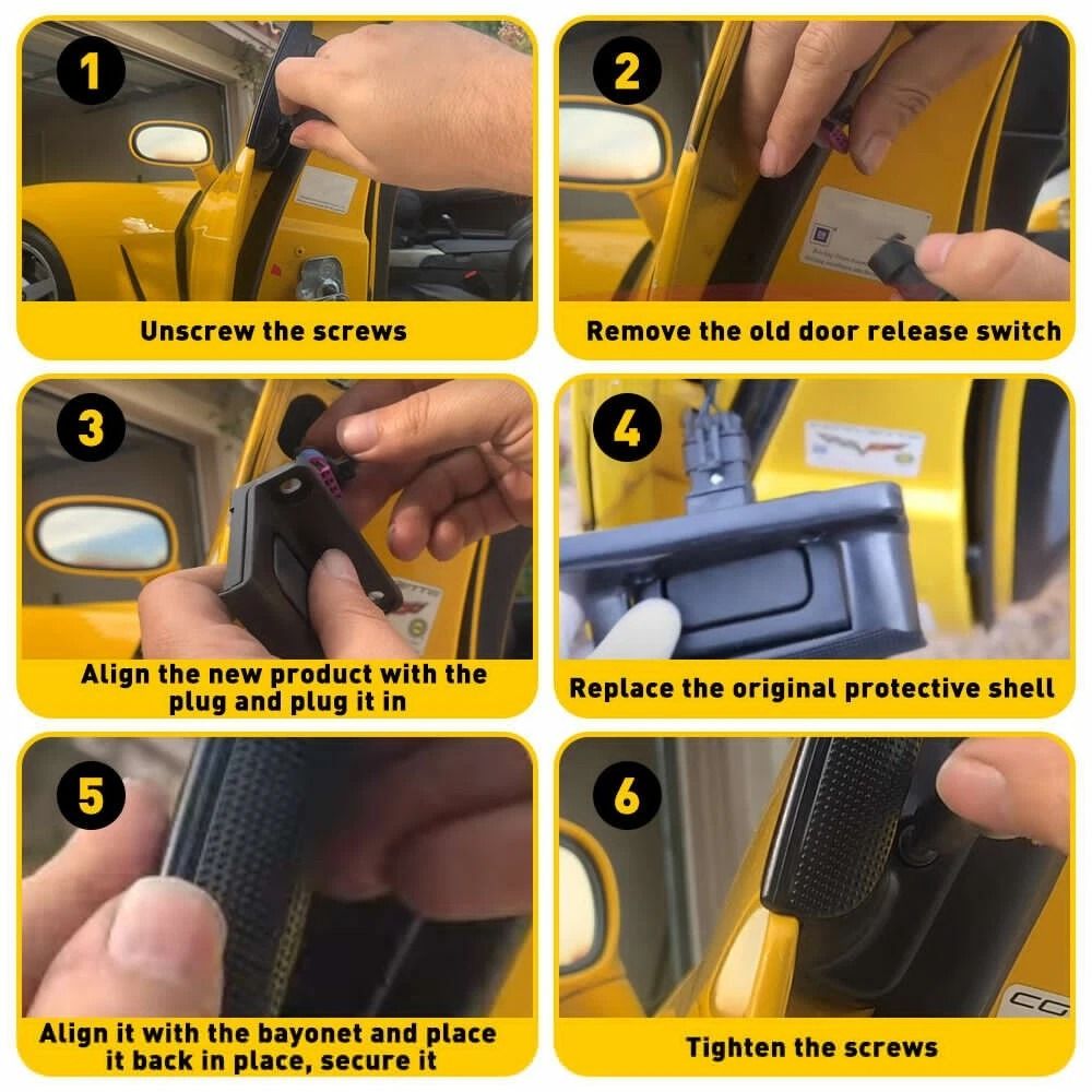 C6 Corvette Exterior Door Release Switch Pad Set For Chevrolet Corvette 6