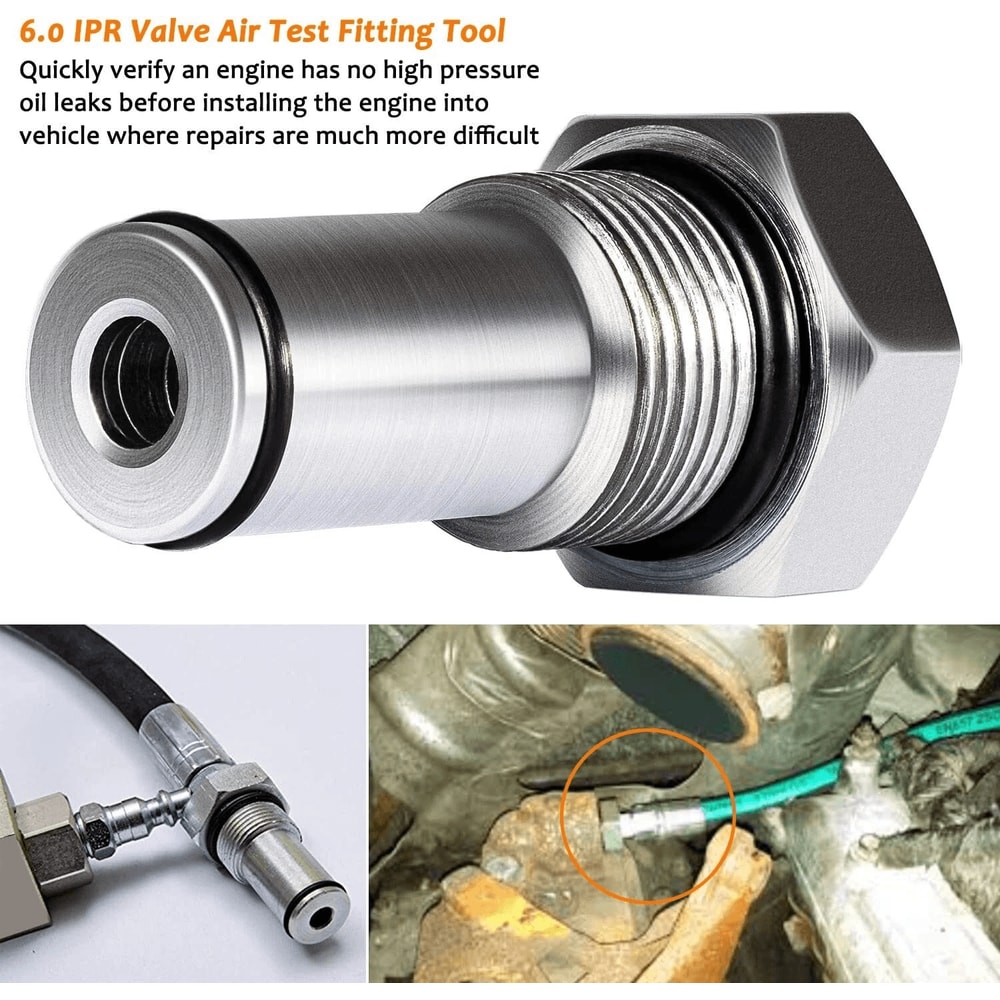Ford Powerstroke IPR Air Test Fitting Tool With Oil Rail Adapter Kit 6