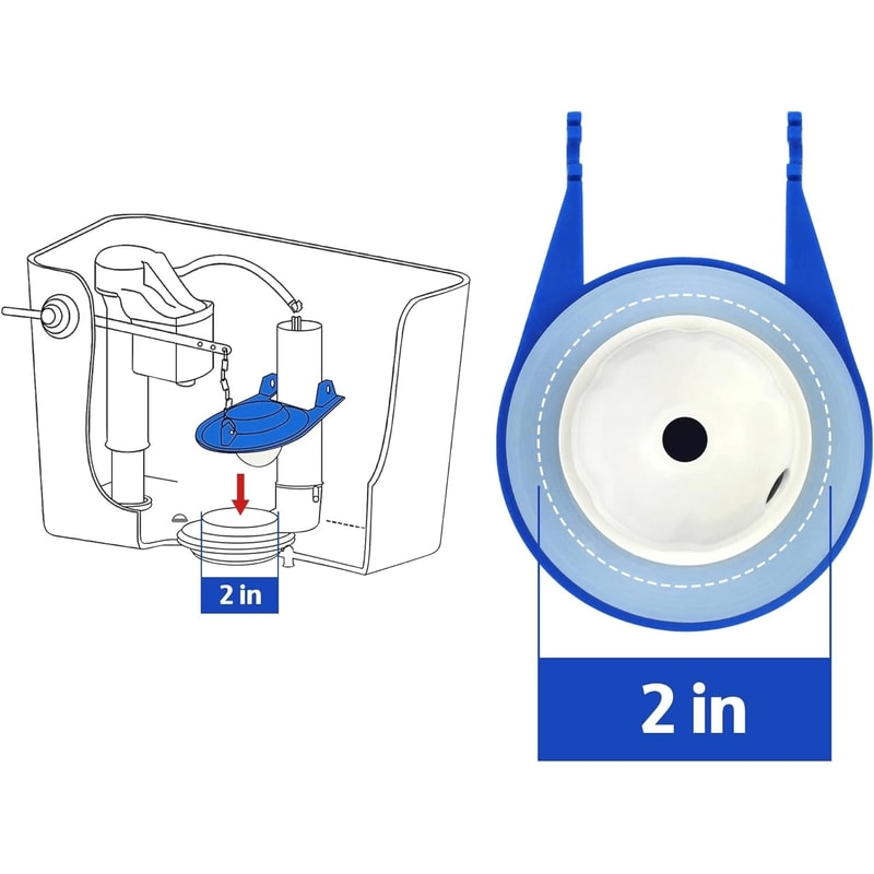 Universal Toilet Flapper Replacement With Stainless Chain For Flush Valves 5