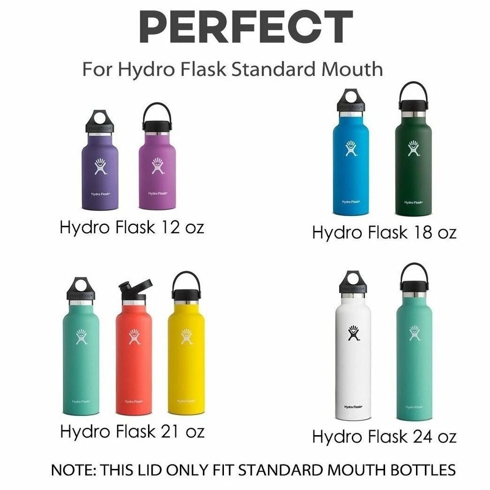 Hydro Flask Standard Mouth Lid Replacement With Bite Valve Sports Cap 5