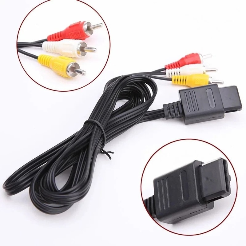 Nintendo AV Cable Composite RCA Cord For GameCube And SNES TV Connection 4