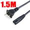 C7 Power Cord Figure Prong Replacement Cable For PS4 Laptop TV 1
