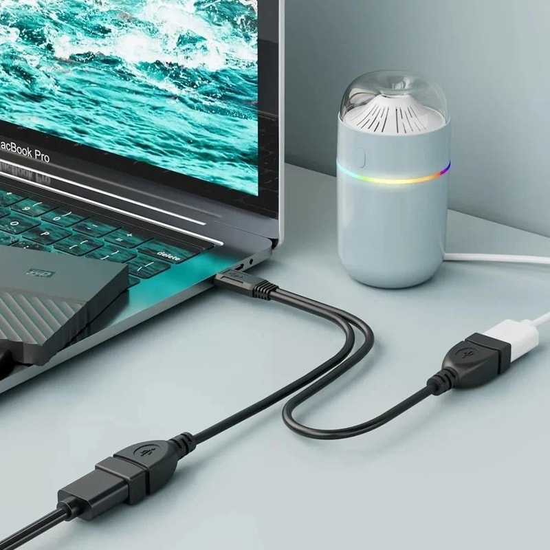 USB Y Splitter Cable 1 Male To 2 Female USB Extension Adapter For PC And Car 3