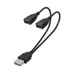 usb y splitter cable 1 male to 2 female usb extension adapter for pc and car