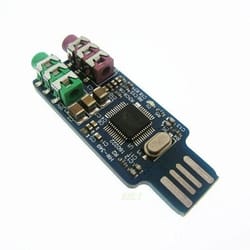 usb sound card adapter with mic and headphone jacks for laptop and pc