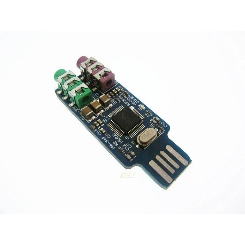 USB Sound Card Adapter With Mic And Headphone Jacks For Laptop And PC 0