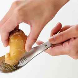 stainless steel ginger garlic grater for wasabi and spice prep