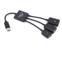 usb c otg adapter with charging port type c to usb splitter cable