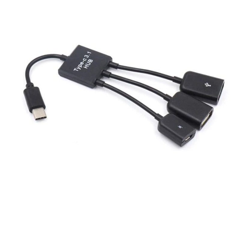 USB C OTG Adapter With Charging Port Type C To USB Splitter Cable 0