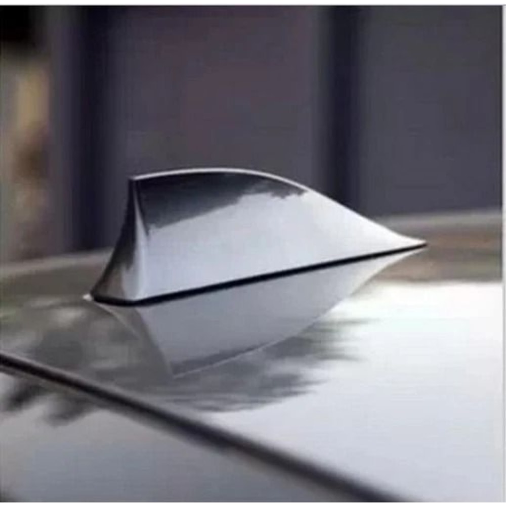 Gloss Black Shark Fin Antenna Dummy Roof Accent For Cars 0