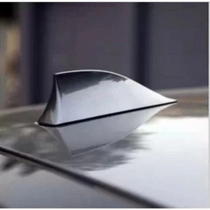 Gloss Black Shark Fin Antenna Dummy Roof Accent For Cars 0