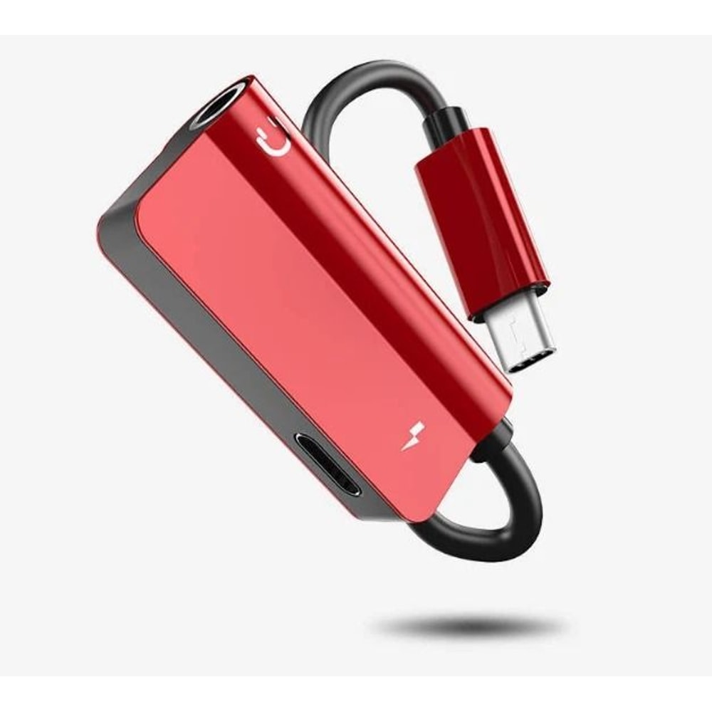 USB C To Adapter And Charger Splitter For Music Calls And Fast Charging 4