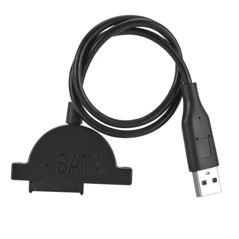 Slimline To USB Adapter For Laptop CD DVD Optical Drive 13 Pin USB 0